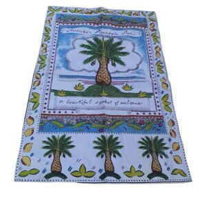 Travel Destination Souvenir Bermuda Large Cotton Kitchen Towel Pineapple Palm